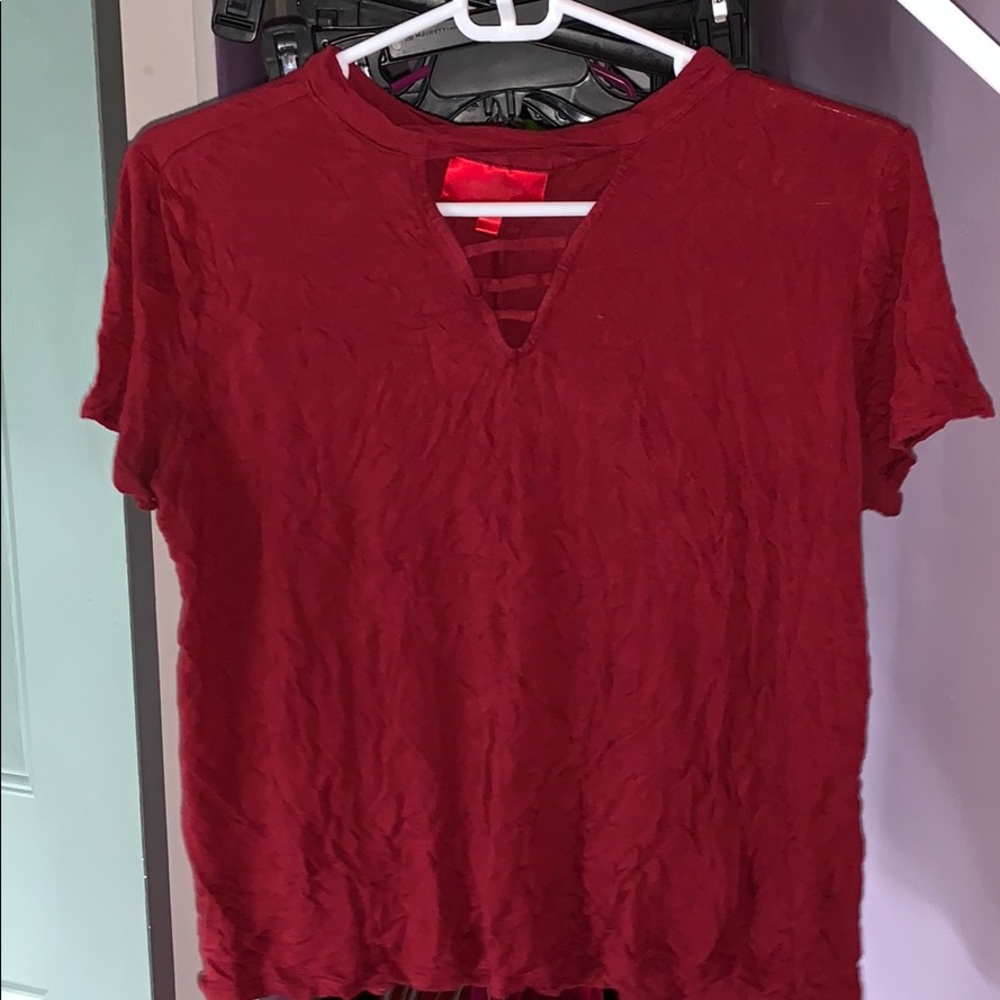 Jennifer Lopez Red Trendy Tee